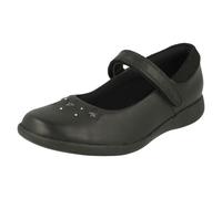 Girls Clarks Star Detailed School Shoes Etch Bright
