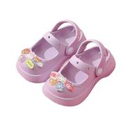 Girls Clogs Mary Jane Cute Bow Indoor Outdoor Non Slip Breathable Lightweight Soft Sole Cushioned Footbed Sandals for Ages 4 To 11 Flip Flops
