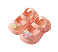 Girls Clogs Mary Jane Cute Bow Indoor Outdoor Non Slip Breathable Lightweight Soft Sole Cushioned Footbed Sandals for Ages 4 To 11 Flip Flops