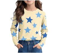 Girls Clothing Toddler Baby Boys Girls Graphic Layered Long Sleeve T-Shirts Spring Fall Sweatshirt Cotton Striped Hoodies Top for Kids Beige 4-5 Years