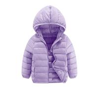 girls coats 7-8 years,Kids Girls Winter Jacket Padded Coat Hooded Quilted Girls' Coats Warm Shining Snowsuit Waterproof and Windproof Outerwear 3-17 Years,Light Violet,7 Years