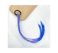 Girls Colorful Wigs Ponytail Headbands Rubber Bands Beauty Hairs Bands Headwear Kids Accessories Head Band Hair Ornament for Daily Use(Light blue)