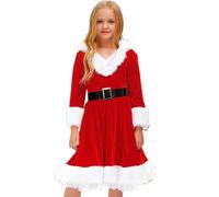 Girls Costume for Christmas - Girls Suit Christmas Outfit Little Girl Party Dress First Christmas Outfits Cute Print Nightwear Sweatshirt Jogger Pants Christmas Outfit Holiday Red
