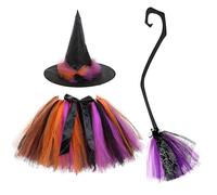 Girls Costume for Halloween Fancy Dress Up Costumes Kids Gothic Witch Pumpkin Bat Print Spooktacular Creations Outfit Clothes Outfits Carnival