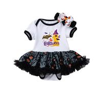 Girls Costume for Halloween Kids Toddler Baby Girl Dress Gothic Witch Black Fancy Halloweens Clothes Set Age 5-10 Years