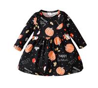 Girls Costume for Halloween Long Sleeve Tutu Dress Witch Devil/Bat/Pumpkin/Clown Queen Zombie Outfit Clothes Dresses Age 5-13 Years