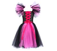 Girls Costume for Halloween Outfit Girl Witch Trendy Fashion Casual Party Wear Vampire Dress and Movie Character Costumes Age 5-10 Years