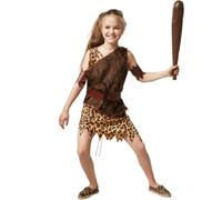 Girls Costume Prehistoric Leopard Dress Belt Cuffs Faux Leather Carnival Party
