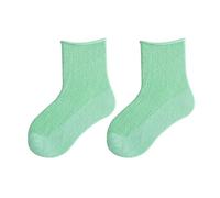 Girls Cosy Socks with Warm Winter Socks for Kids Cosy Slipper Socks for Casual Home and Children's Spring Summer Solid Candy Color Socks Toddler Kids Baby Boys Girls Thin Mesh (Mint Green, 4-6 Years)