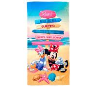 Girl's cotton beach towel Disney Minnie Multicolore 70x140 cm