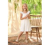 Girls’ Cotton Broderie Anglaise Dress white