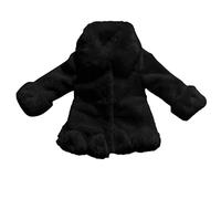 Girls Cotton Fleece Fuzzy Thick Coats Little Kid Warm Soft Solid Jacket Outwear Winter Cozy Windproof Coat Clothes Infant Jackets Boys Months Kids Hoodie (Black, 5-6 Years)