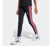 adidas Girl's ESSENTIALS 3 STRIPES LEGGINGS, black/pink fusion, 13-14 Years