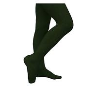 Girls Cotton Rich School Everyday Tights Ages 3-13 Years Eight Colours (as8, age, 10_years, 11_years, regular, Bottle Green)