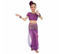 Girls Cowgirl Outfit Egyptian Dress Up Summer Outfits Kids Astronaut Costume Ballet Festival Wear Victorian School Girl Indian Skirt Belly Dancer Scientist Dance,C-Purple,6-7 Years