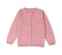 Girls Crewneck Cardigan Sweater Knit Button Dowm Long Sleeve Jacket Coat Soft Solid Color Tops Fall Winter Outwear (Pink, 12-18 Months)