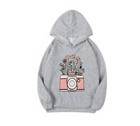 Girl's Crewneck Sweatshirt Cute Printed Long Sleeves Hoodies with Pocket Casual Crew Neck Fall Winter Pullover Tops Toddler Clothes Comfy Jumper School Warm Teen Girl Sweatshirts