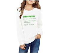 Girl's Crewneck Sweatshirt Cute Printed Long Sleeves Sweatshirts Casual Crew Neck Fall Winter Pullover Tops Toddler Clothes Casual Comfy Fleece Jumper School Warm Teen Girl Coat