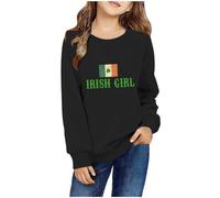 Girl's Crewneck Sweatshirt Cute Printed Long Sleeves Sweatshirts Casual Crew Neck Fall Winter Pullover Tops Toddler Clothes Casual Comfy Fleece Jumper School Warm Teen Girl Coat