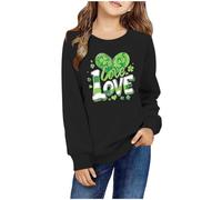 Girl's Crewneck Sweatshirt Cute Printed Long Sleeves Sweatshirts Casual Crew Neck Fall Winter Pullover Tops Toddler Clothes Casual Comfy Fleece Jumper School Warm Teen Girl Coat