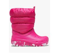 Girl's Crocs 207684-6X0 CLASSIC NEO PUFF Girls Boots Candy Pink - Size: UK 2 older kids