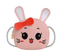 Girls Crossbody Purse for Kids Two Tassel Small Crossbody Bag Small Purse Handbags Little Girls Crossbody Purses Toddler Cute Rabbit Purse Cartoon Toddler Messenger Bag b-Pink One Size