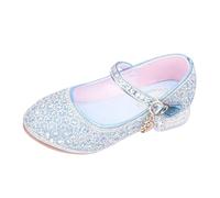 Girls Crystal Shoes Children's High Heels Piano Performance Walk Show Flower Girl Dress Summer Sandals for
