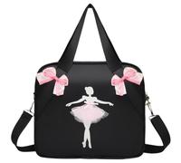 Girls Cute Ballet Dance Bag, Sports Bag, Handbag, Crossbody Bag, Duffle Bag, Gymnastics Sports Duffel Bag for Dancer Girls