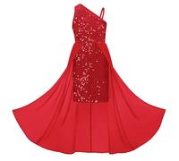 Girls Cute Dress Princess Dress Shoulder Strap Dresses Sequin Dress A-Line Maxi Dress Casual Party Formal Wedding Children's Clothing 12 Years Bright Red Sequins