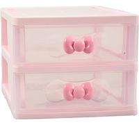 Girls Cute Lovely Color Storage Box Desktop Organizer Bathroom Bedroom Jewelry Storage Box For Storing Small Items (2 layers)