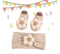 Girls Cute Non-Slip Headband Hair Accessories with Socks for Children Boys Photo Walks Birthday Home Outdoor Christening Ceremony Daily
