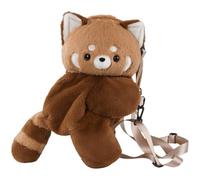 Girls Cute Plush Red Panda Backpack Soft Integrated Rucksack Cuddly Toy Fluffy Sling Bag Pursekids Backpack Cute Bags Birthday Gift for Panda Lover