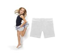 Girls Cycling Shorts 100% Cotton Modesty Shorts Under Dress School PE 4-16 | 100% cotton stretch cycling shorts for girls, worn under school dresses and skirts, single or twin pack, black navy white