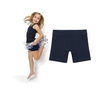 Girls Cycling Shorts 100% Cotton Modesty Shorts Under Dress School PE 4-16 | 100% cotton stretch cycling shorts for girls, worn under school dresses and skirts, single or twin pack, black navy white