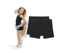 Girls Cycling Shorts 100% Cotton Modesty Shorts Under Dress School PE 4-16 | 100% cotton stretch cycling shorts for girls, worn under school dresses and skirts, single or twin pack, black navy white