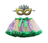 Girls Dance Costume Set Party Tutu Skirt and Blindfold Accessories for Ballet Performances White Dress Dresses 9-10 Years Gold Sequin Sparkly Kids 10-11