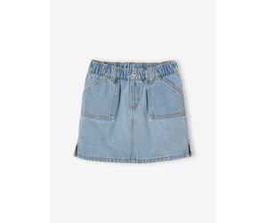 Girls' denim skirt light blue