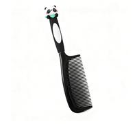 Girl's Detangling Comb - Cute Styling Handle, Fine-Tooth Dressing and Haircut Comb for Wet or Dry Hair,Black-Panda