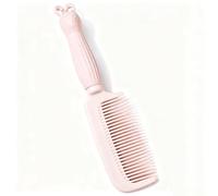 Girl's Detangling Comb - Cute Styling Handle, Fine-Tooth Dressing and Haircut Comb for Wet or Dry Hair,Pink-Rabbit