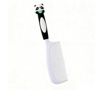 Girl's Detangling Comb - Cute Styling Handle, Fine-Tooth Dressing and Haircut Comb for Wet or Dry Hair,White-Panda