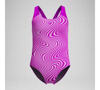 Speedo Girls Digital Allover Splashback Swimsuit - Pink - Age 13-14