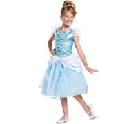 Disney Princess Cinderella Fancy Dress for Kids, Officially Licensed by Disguise, Deluxe Detailed Design with Puff Sleeves and Character Broach, Sparkling Bodice, for Girls 3-4 years