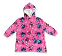 Girls Disney Stitch & Angel Hooded Blanket Pink One Size