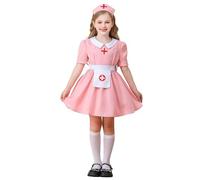 Girls Doctor Costume Set Role Play Outfit Halloween Pretend Play Performance Cosplay Dress Up for Toddler Child (7-8 Years)