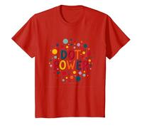 Girls Dot Day Celebration: Dot Power Colorful Fun T-Shirt, Kids, Red, 3 Years
