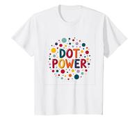 Girls Dot Day Celebration: Dot Power Colorful Fun T-Shirt, Kids, White, 6 Years