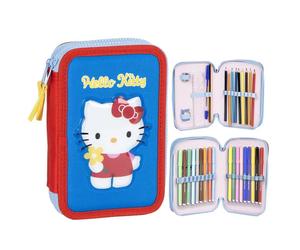 Girls' double pencil case Cerda Hello Kitty Bleu 12,5x19,5x4,5 cm