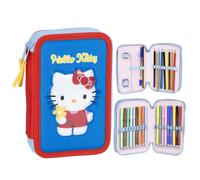 Girls' double pencil case Cerda Hello Kitty Blue 12.5x19.5x4.5 cm