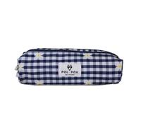 Girls' double pencil case Pol Fox Daisy Bleu 22x8x6 cm