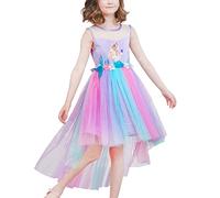 Girls Dress Multicolor Rainbow Mermaid Princess Birthday Party Age 6 Years